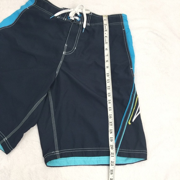 Speedo Lg Blue Knee High Board Shorts Swim Trunks - Picture 5 of 5